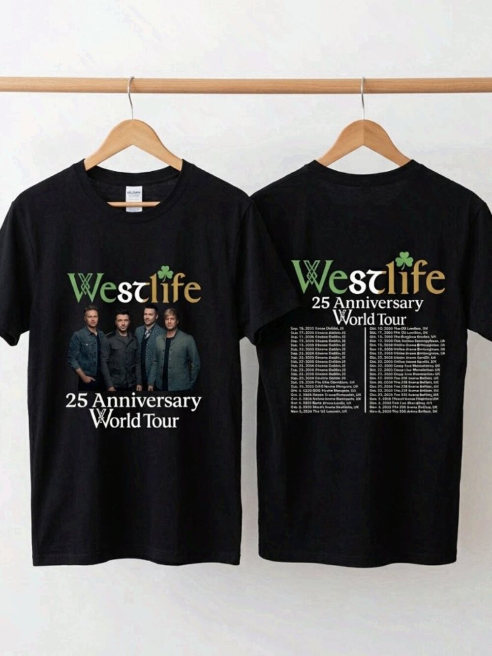 25th Anniversary World Tour Reprint Tee West Music Life Concert Dates Rock Band